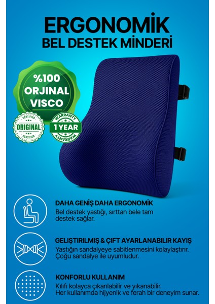 Yeni Nesil Ergonomik Bel Destek Minderi Bel ve Sırt Yastık