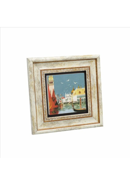 Venedik Görseli Baskılı Doğaltaş Tablo (20 x 20 Krg-48)