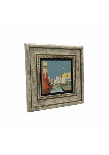 Venedik Görseli Baskılı Doğaltaş Tablo (20 x 20 Krg-48)