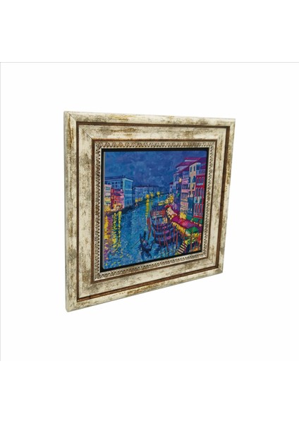 Venedik Görseli Baskılı Doğaltaş Tablo (25 x 25 Krg-49)