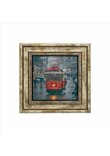 Nostaljik Tramvay Baskılı Doğaltaş Tablo 25CMX25CM KRT-048 fiyatları