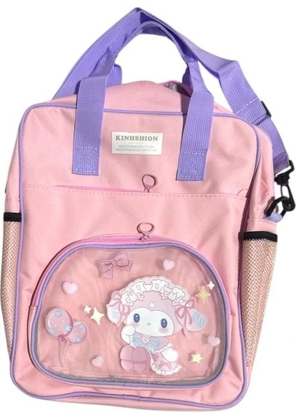 J448 Kınhshıon Kuromi& Candy Rabbıt 3 Bölmeli El / Kol Çantası 29 x 10 x 35 cm modelleri