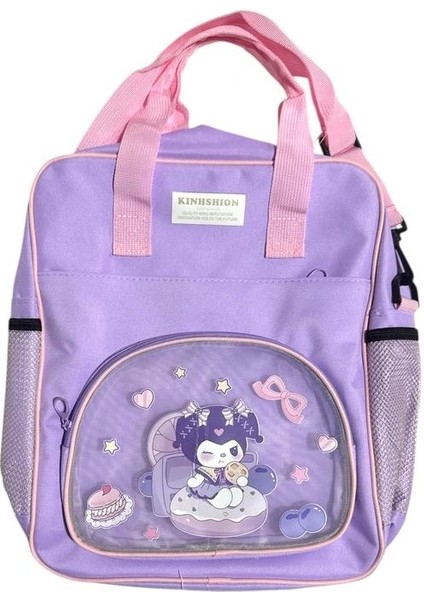 J448 Kınhshıon Kuromi& Candy Rabbıt 3 Bölmeli El / Kol Çantası 29 x 10 x 35 cm indirimleri