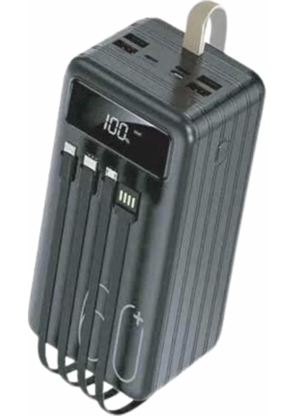 Powerbank 60.000 Mah Taşınabilir Şarj Hızlı El Fenerli Dijital Göstergeli