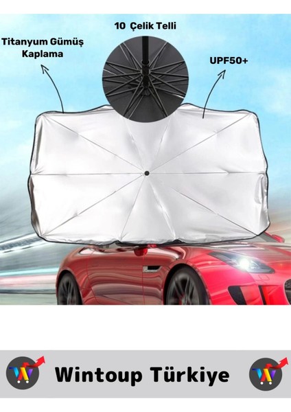 Premium Titanyum Gümüş Kaplama Uzun Ömürlü Uv Koruyucu Araç Içi Ön Cam Şemsiye Güneşlik modelleri