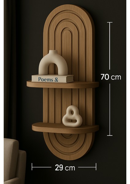 Arya Dekoratif Duvar Raf Kolay Monte Şık Kitaplık 70 *29 cm fırsatları