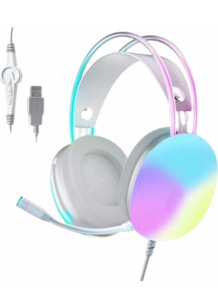 Rgb Işıklı Yüksek Ses Kaliteli Kablosuz Kulak Üstü Bluetooth Kulaklık