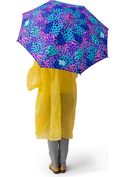 Kids Mor Leopar Desenli Çocuk Şemsiyesi 12666 fiyatları