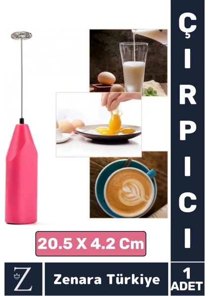 Ergonomik Çelik Uç Soğuk Kahve Süt Köpürtücü Sos Krema Mama Yumurta Çırpıcı Pilli Pratik Mini Mikser