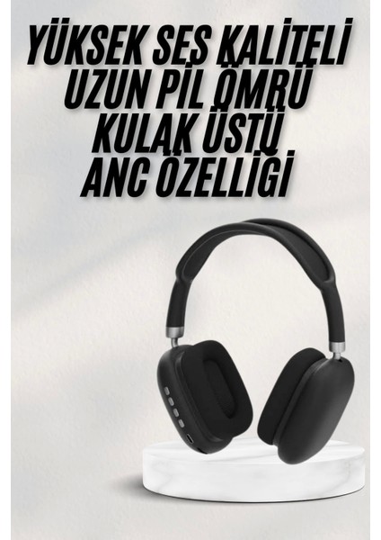 Yeni Nesil Bluetooth Kulaklık Kulak Üstü Anc Özelliği Yüksek Ses Kaliteli