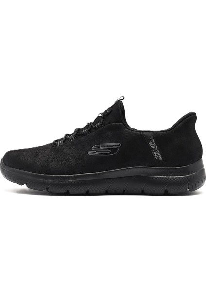 Summits-Korlo Memory Foam Mens Sneaker Hafızalı Taban Lastik Bağcıklı Erkek Günlük Spor Ayakkabı Siyah