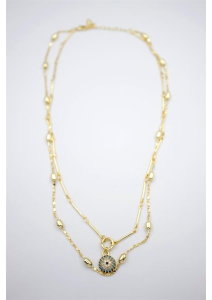 Zincir Nazar Kolye - Altın