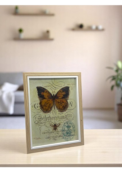 Ciho 15×20 cm Camlı Ahşap Dekoratif Kontrast Beyaz Detaylı Fotoğraf / Anı Çerçevesi