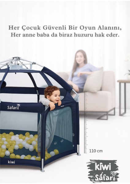 Safari Çocuk-Bebek Oyun Parkı-Çadırı +50 Uv Korumalı, Kolay Kurulum, Alüminyum Sağlam Gövde, Tse-Ce fiyatları