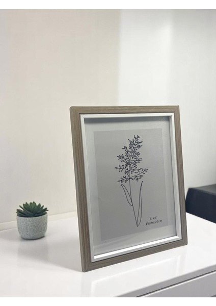 Ciho 15×20 cm Camlı Ahşap Dekoratif Kontrast Beyaz Detaylı Fotoğraf / Anı Çerçevesi fiyatları
