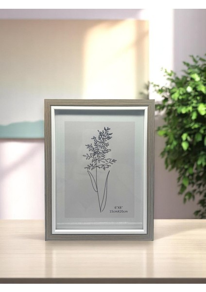 Ciho 15×20 cm Camlı Ahşap Dekoratif Kontrast Beyaz Detaylı Fotoğraf / Anı Çerçevesi fırsatları