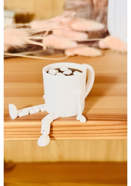 Mini Marshmallowlu Sıcak Çikolata Figürü - Dekoratif Obje