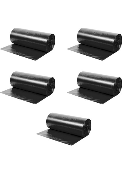 Endüstriyel Jumbo Boy Siyah Çöp Torbası Poşeti - 700 Gr. - 90 Litre - 80 x 110 cm / 10 Adetlik 5 Rulo