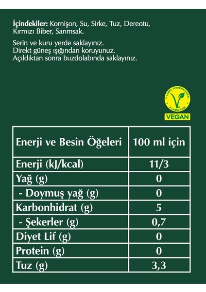 Fersan Kornişon Turşu 720 CC