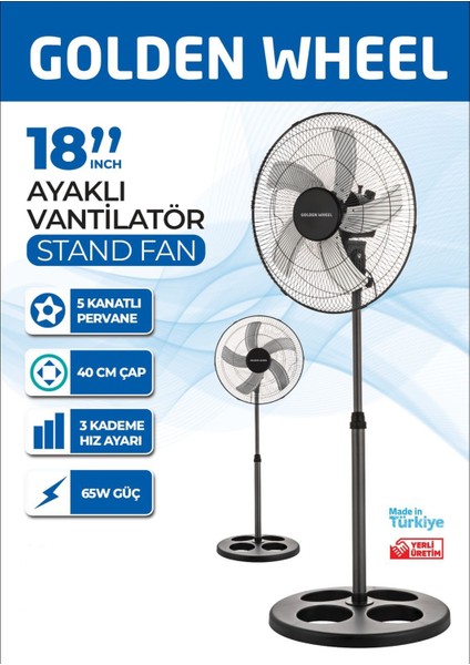 50cm 18" Sanayi Tipi Vantilatör