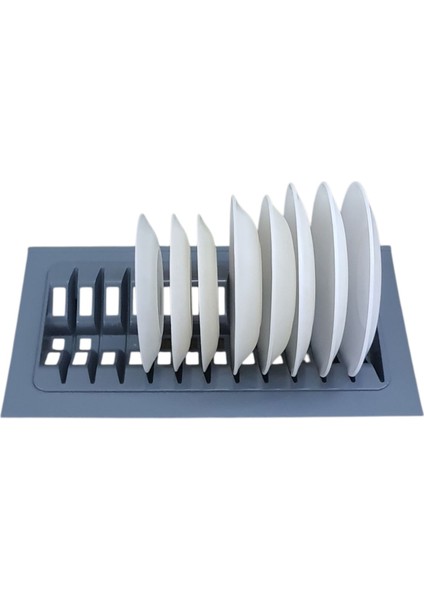 Mutfak Çekmece Içi Tabaklık 27 Cm X 48 Cm (enden 3cm Boydan 6cm Kesilebilir) - Antresit Gri indirimleri