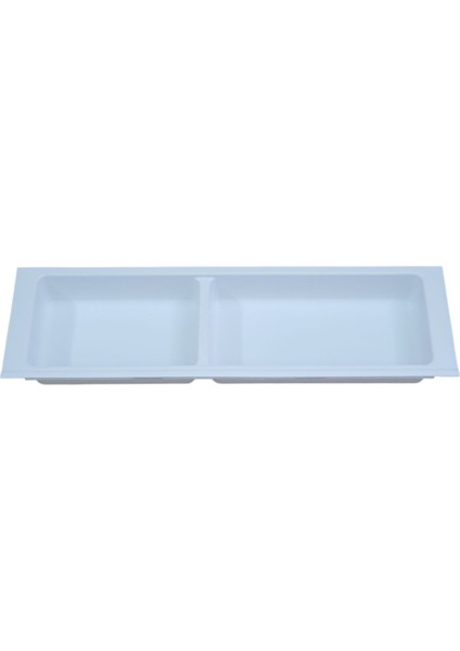 Mutfak Çekmece Içi Iki Bölmeli Kaşıklık 16cm X 48cm Beyaz