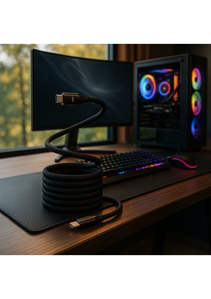 Mio SC1000 USB-C 60W Mıknatıslı Hızlı Şarj Kablosu Huawei, Samsung, Oppo, Xiaomi, iPhone-Siyah fırsatları