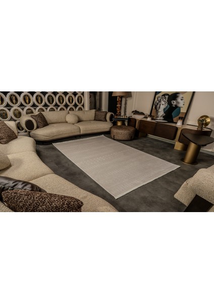 Cunda CN020 Bej Uzun Ömürlü Yumuşak Dokulu Salon Mutfak Koridor Oturma Odası Yolluk Halı