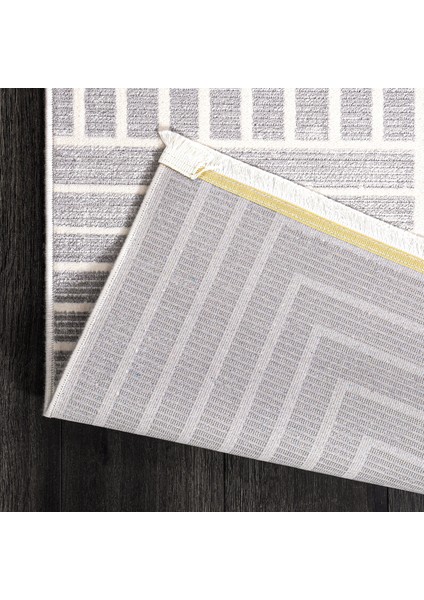 Cunda CN015 Gri Uzun Ömürlü Yumuşak Dokulu Salon Mutfak Koridor Oturma Odası Yolluk Halı