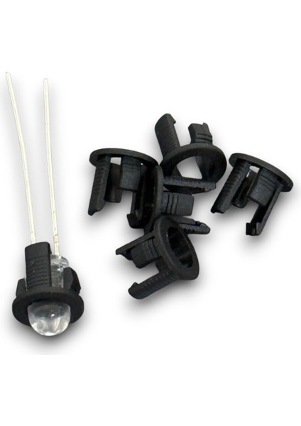 5mm Plastik Led Yuvası Led Kılıfı - 100 Adet