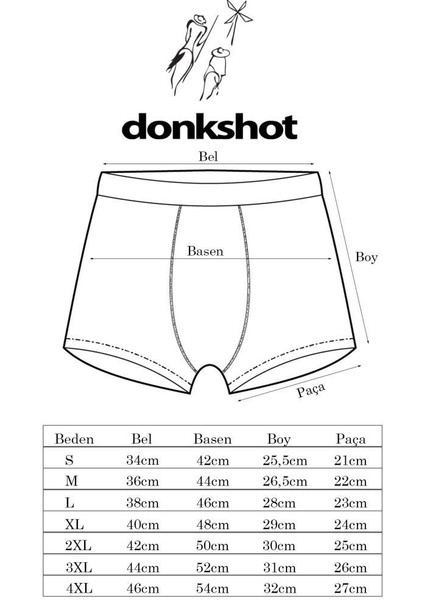 Pamuklu Likralı Erkek Boxer 1001