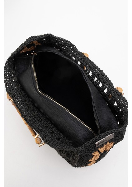 Kadın Hasır Handmade Bohem Kol Çantası Zy 25020 Siyah fırsatları