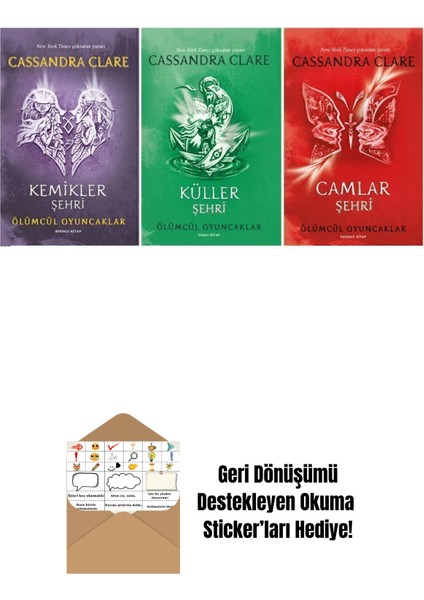 Ölümcül Oyuncaklar Serisi 1-2-3. Kitaplar 3'lü Set + Okuma Sticker'ları