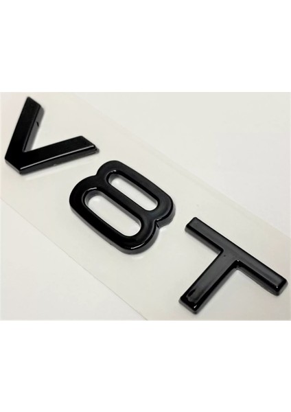 Audi A4 Serisi Uyumlu V8T Piano Black Çamurluk Yazısı 3m 3D Abs fiyatları