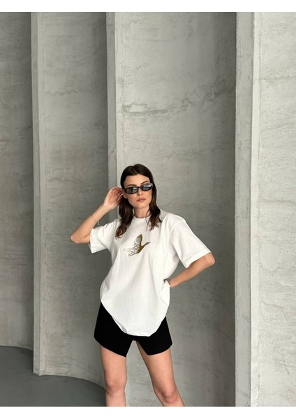 Gold Kuş Bakılı Kadın Tshirt modelleri