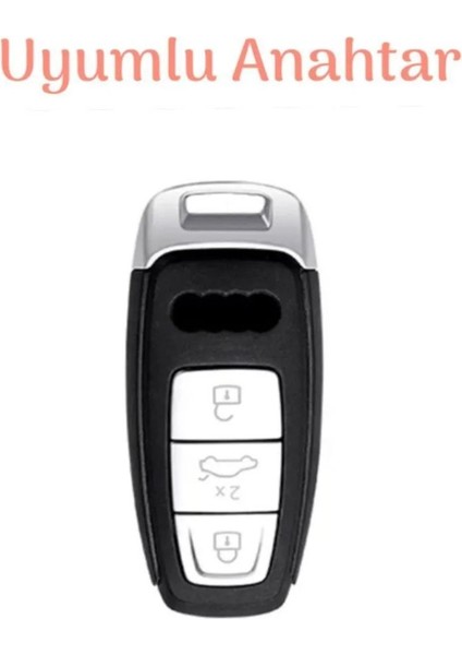 Audi A6 A7 A8 E-Tron Q8 Q5 C8 A3 D5 Karbon Anahtar Kılıfı Anahtarsız Çalıştırma 2.resime Bakınız fiyatları