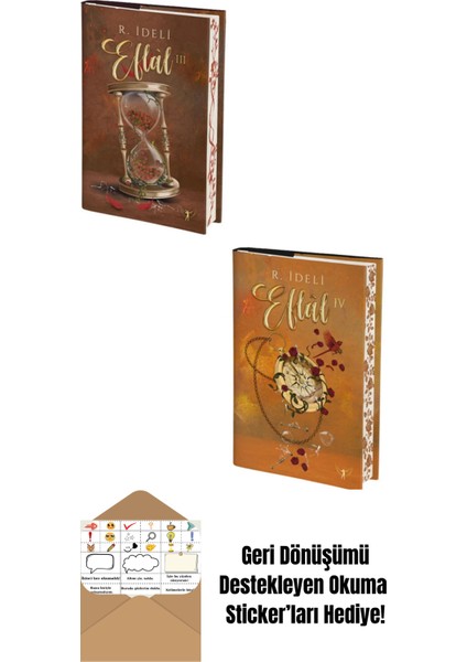 Eflal 3. ve 4. Kitaplar Set R. Ideli (Ciltli) + Okuma Sticker'ları