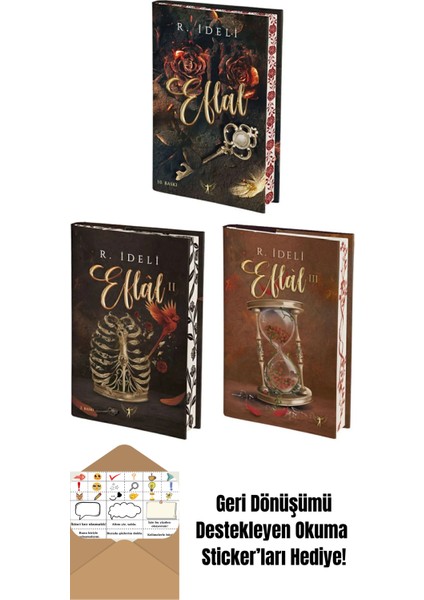 Eflal Serisi 3 Kitap Set - R. Ideli (Ciltli) + Okuma Sticker'ları
