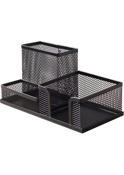 Metal Perfore Masaüstü 3 Gözlü Set Kalemlik Küpnotluk Ataşlık Organizer 9058A modelleri