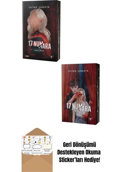 17 Numara Katliam + 17 Numara Piyes 2 Kitap Set + Okuma Sticker'ları