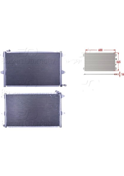 Klima Radyatörü 600X365X16 – 6K0820413B Wisco - Volkswagen Polo 1.6 1.7 Sdı 93 ve Sonrası Uyumlu