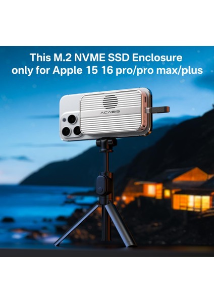 EC1401 - 6 In 1 iPhone 15/16 Serisi Uyumlu, 4K@60Hz Hdmı, 2230/2280 M.2 SSD Uyumlu, Manyetik Magsafe Özellikli, Alüminyum + Kompakt, 10GBPS Type-C Disk Kutusu (EC-1401)