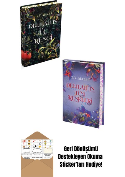 Delilahın Üç Rengi + Delilahın Tüm Renkleri 2 Kitap Set Ciltli + Okuma Sticker'ları