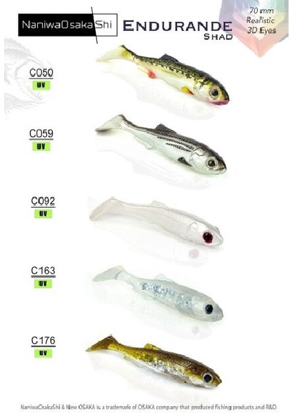 Nanıwaosakashı Endurande Shad 70MM C092