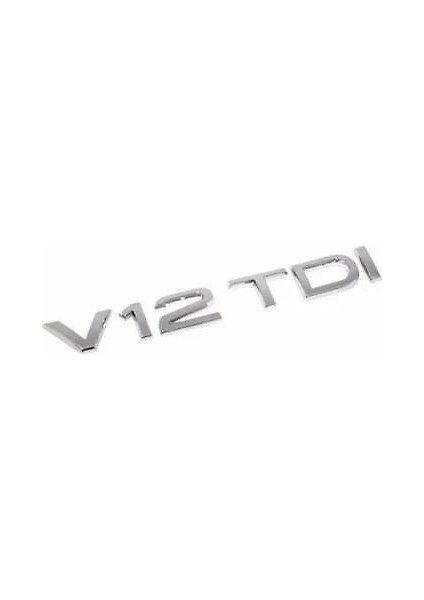 Audi A5 Serisi Uyumlu V12 Tdı Krom Çamurluk Yazısı 3m 3D Abs