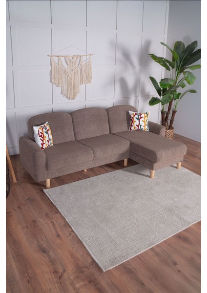 Bohem's Bohem Uzanmalı Köşe, Sağ Sol Kullanılabilen, Yüksek Ayaklı, Kahverengi