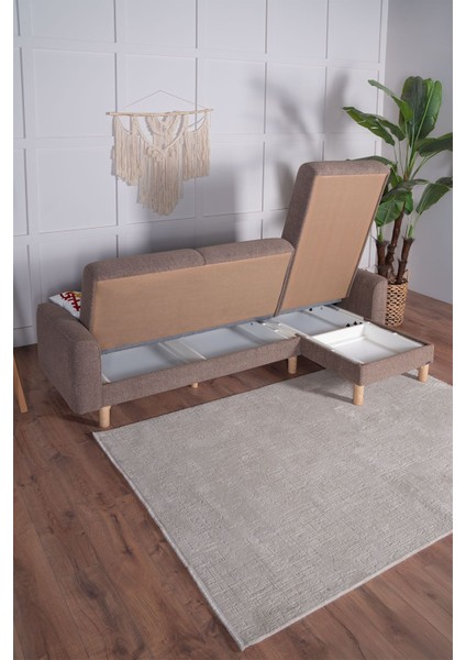 Bohem's Bohem Uzanmalı Köşe, Sağ Sol Kullanılabilen, Yüksek Ayaklı, Kahverengi fiyatları