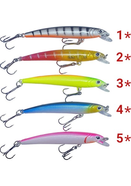 7,5 cm 4,5 gr Rapala Balık Yemi Kurşun Arkası Olta Yem Seti Karbon Çelik Iğne 5 Renk modelleri