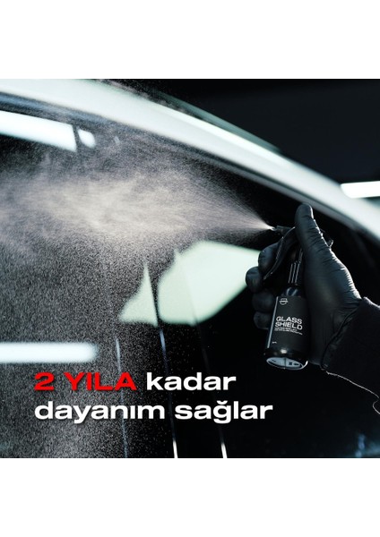 Glasshield Nano Yağmur Kaydırıcı-Cam Yüzey Seramik Kaplama Spreyi-2 Yıl Dayanım-50ml-Su İtici