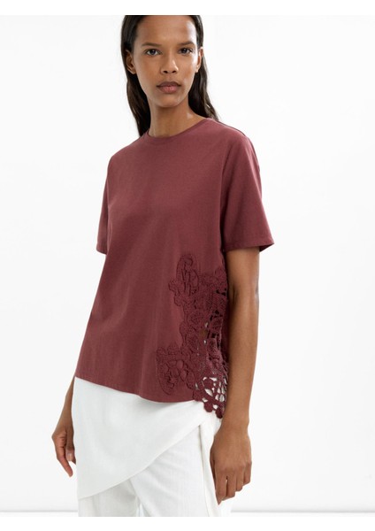 %100 Pamuk Nakışlı Tişört